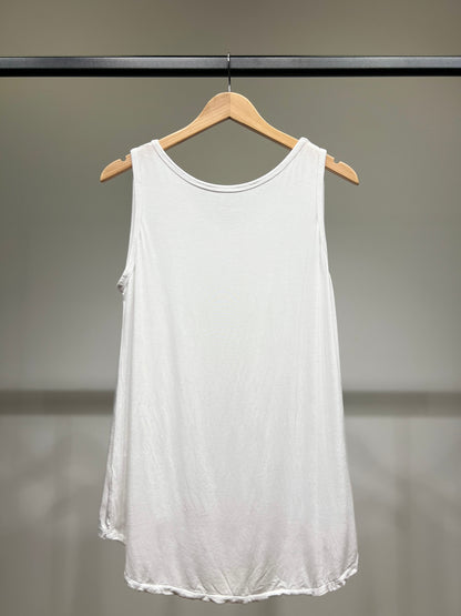 Débardeur Évasé Col V Satiné 100% Viscose