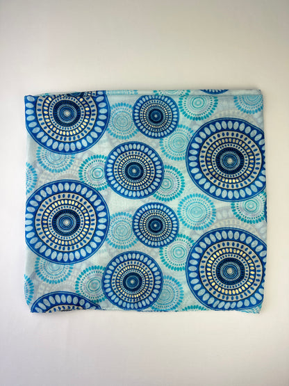 Foulard Motif Mandala Détails Argenté Taille 180x90
