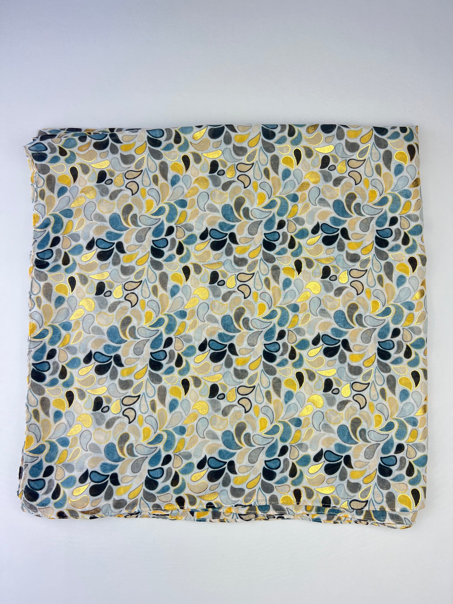 Foulards à Motifs Gouttes Et Détails Dorées Taille 180x90cm