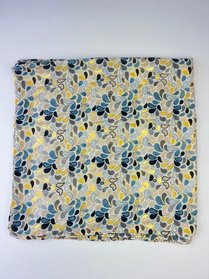 Foulards à Motifs Gouttes Et Détails Dorées Taille 180x90cm