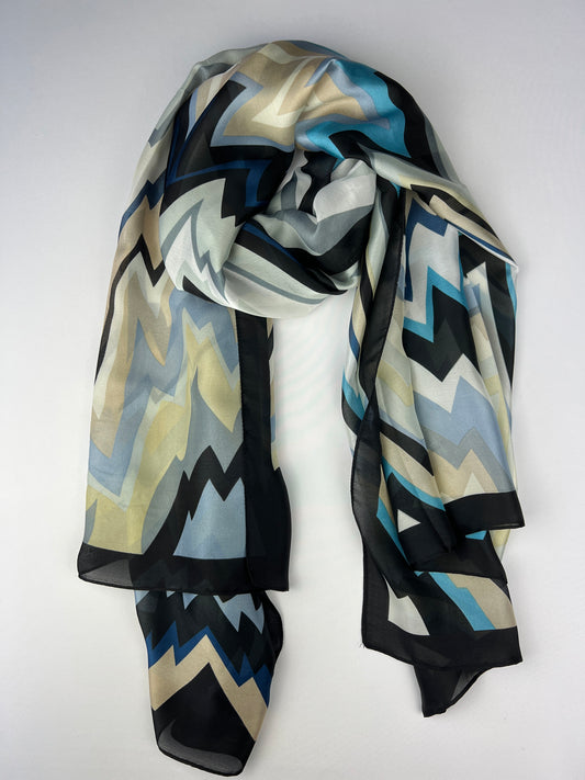 Foulard Motif Géométrique Abstrait 90x180cm