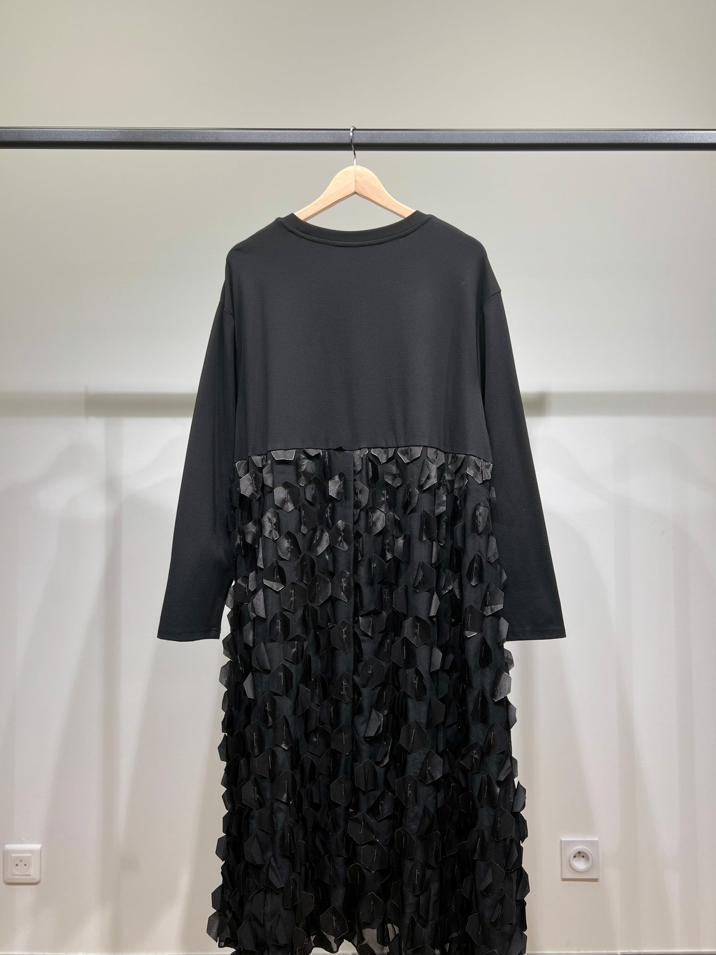 Robe Sweat Effet Superposé à Volants Doublé