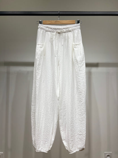 Pantalon Léger Élastique Cordon De Serrage 100% Viscose
