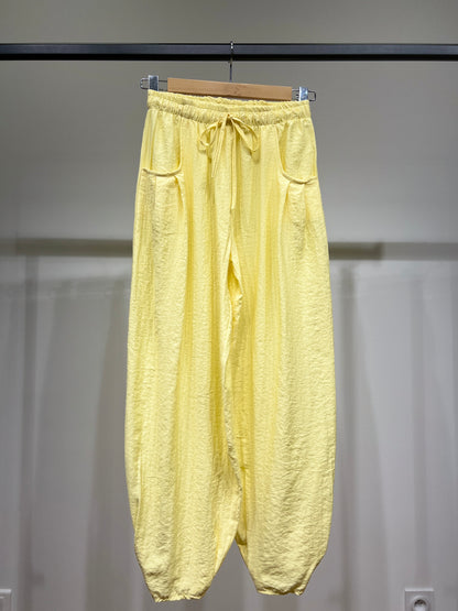 Pantalon Léger Élastique Cordon De Serrage 100% Viscose