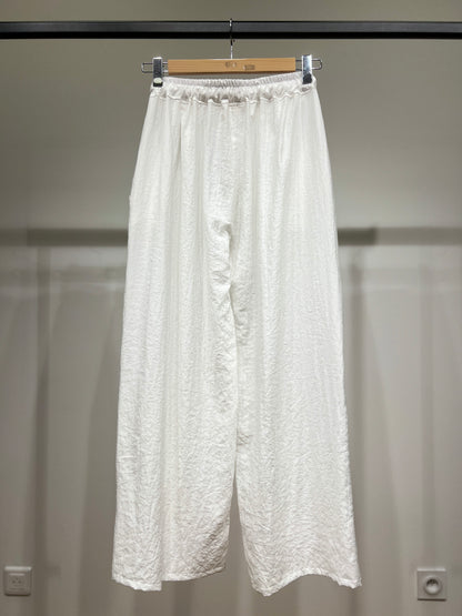 Pantalon Large Léger à Cordon Taille Élastique 100% Viscose