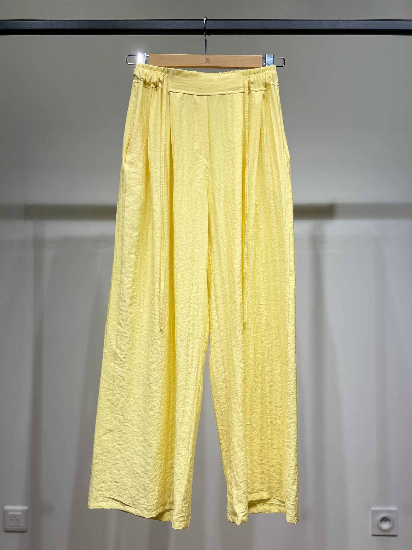 Pantalon Large Léger à Cordon Taille Élastique 100% Viscose