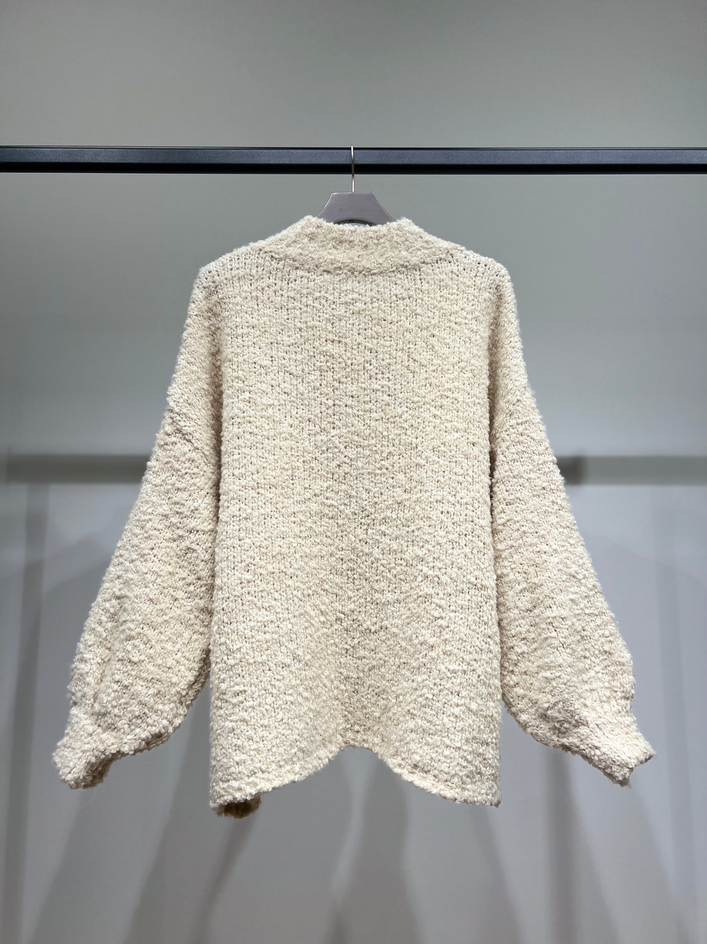 Pull Moumoute Large Manche Ballon Pins Fleurs