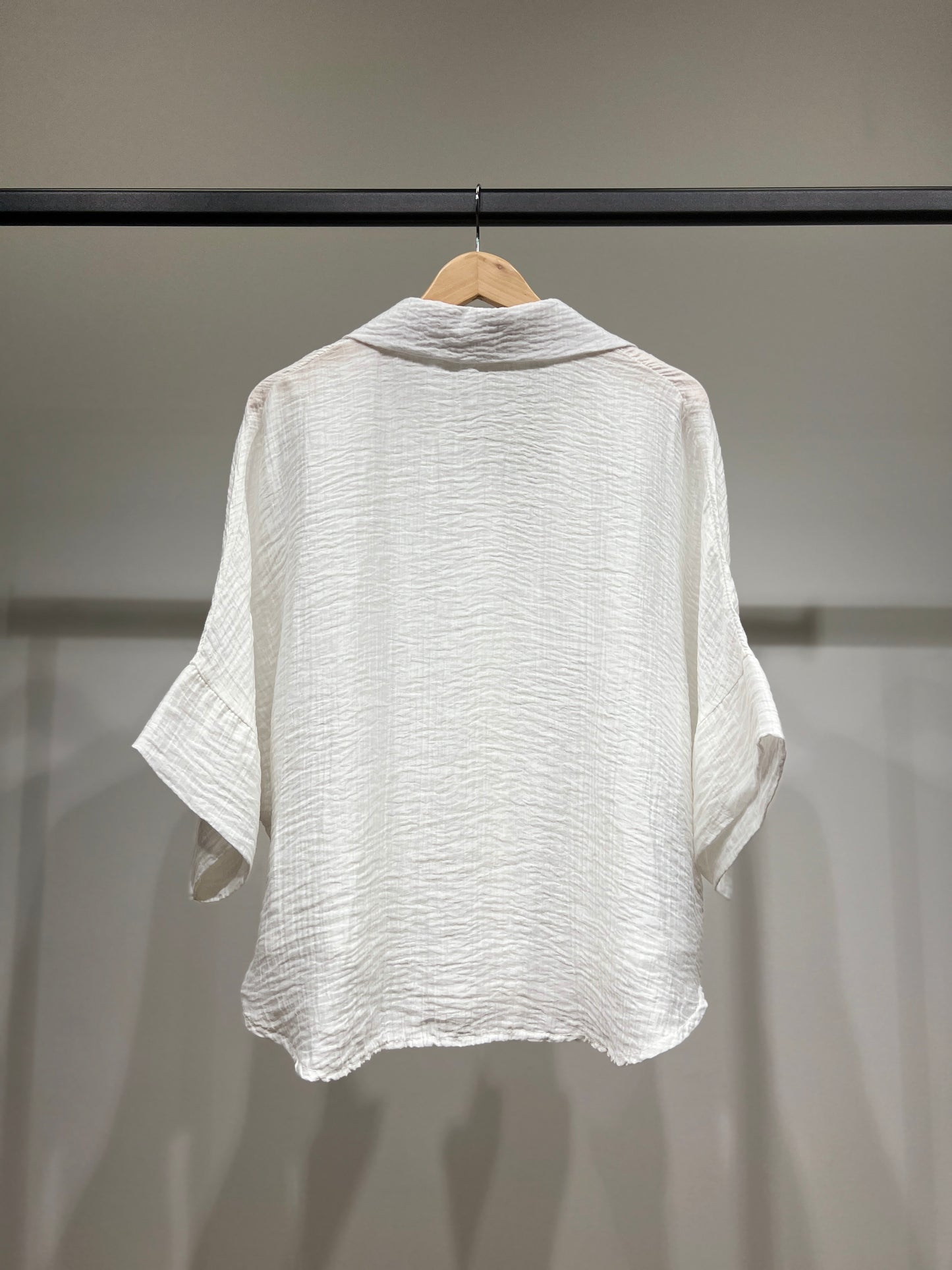 Chemisier Large Gaze De Coton Manche 3/4 85% Tencel