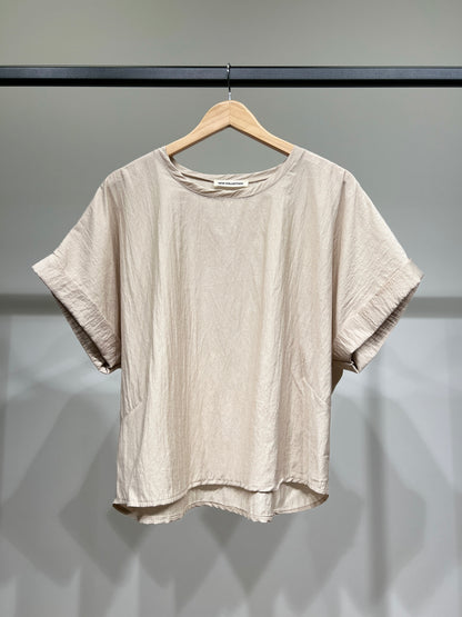 T-Shirt Large Manche Courte À Paillettes 100% Viscose