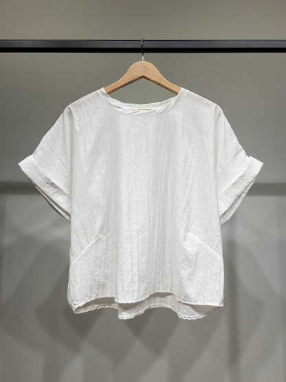 T-Shirt Large Manche Courte À Paillettes 100% Viscose