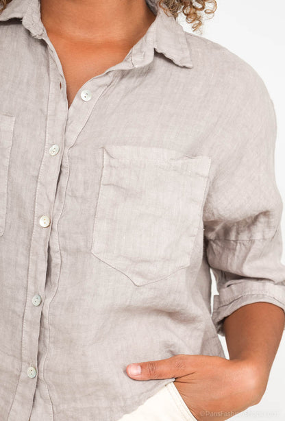 Chemise Coupe Droite Simple 100% Lin