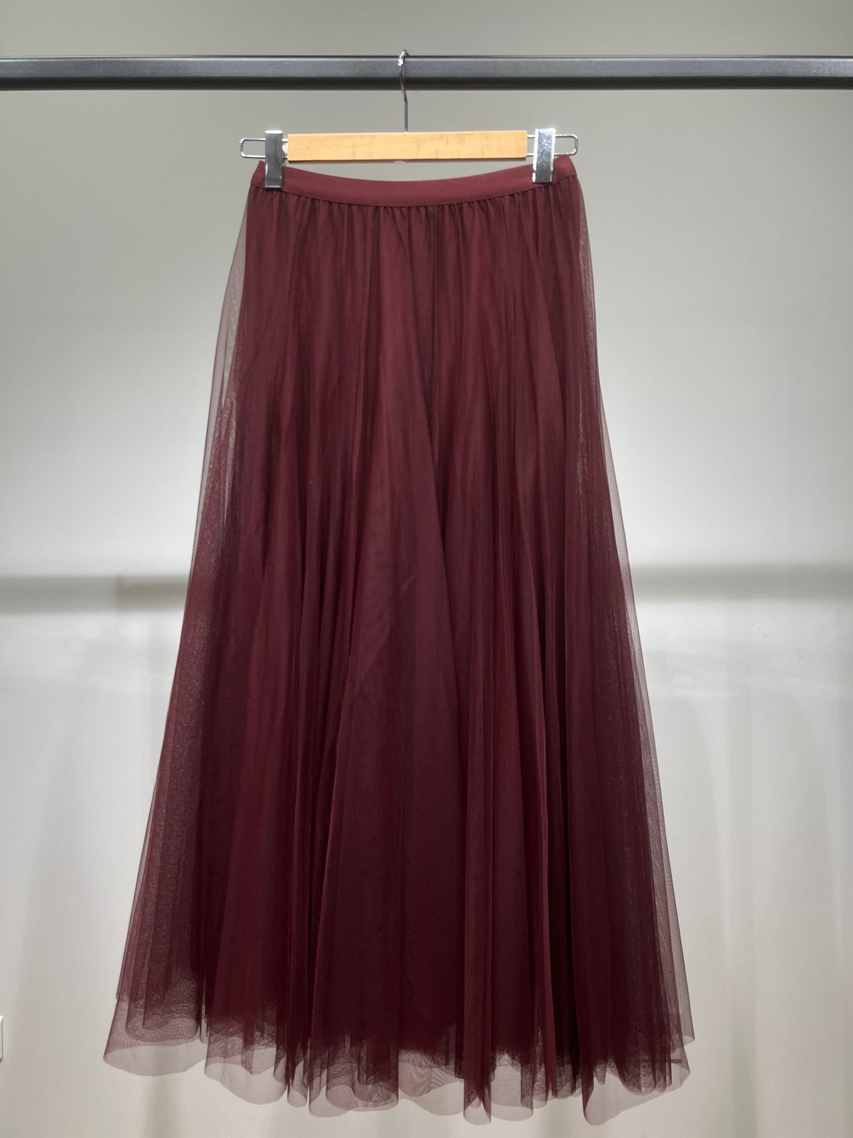 Jupe Longue Tulle Blanc à Doublure Taille Haute