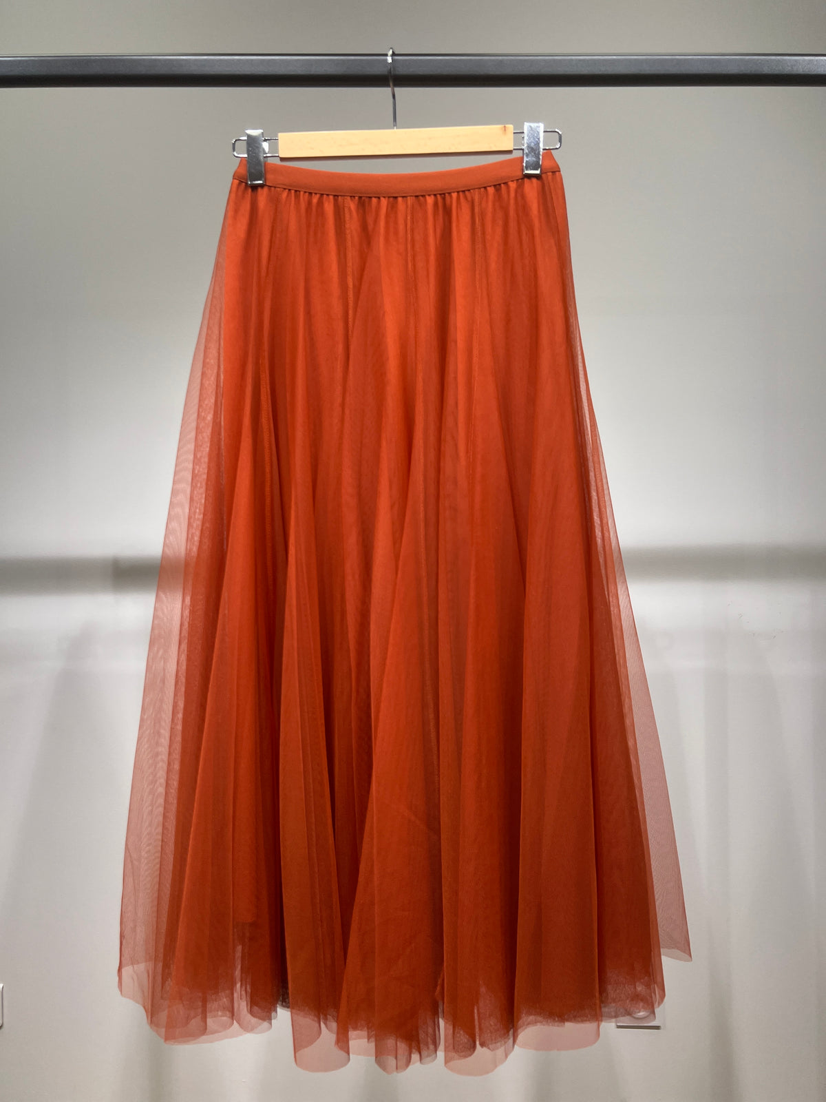 Jupe Longue Tulle Blanc à Doublure Taille Haute