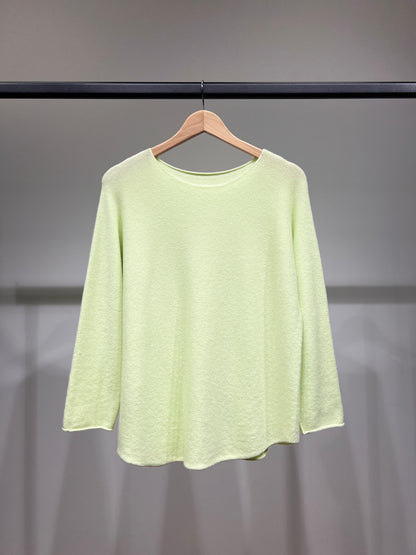 Long Sleeve Round Neck Viscose Knitted Sweater