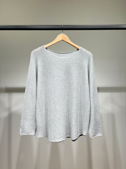 Long Sleeve Round Neck Viscose Knitted Sweater