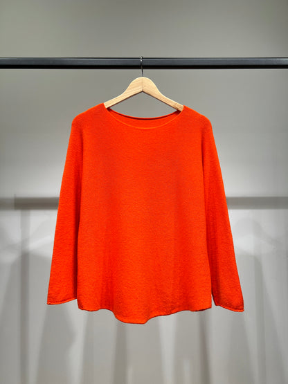 Long Sleeve Round Neck Viscose Knitted Sweater