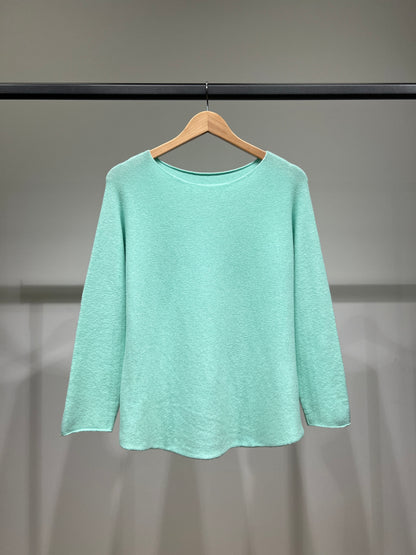 Long Sleeve Round Neck Viscose Knitted Sweater