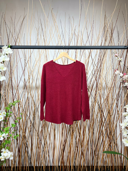 Pull En Maille Manche Longue Col V Viscose