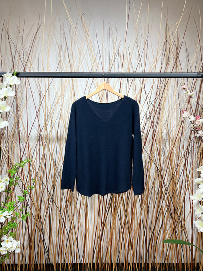 Pull En Maille Manche Longue Col V Viscose