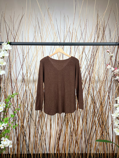 Pull En Maille Manche Longue Col V Viscose