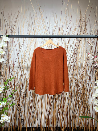 Pull En Maille Manche Longue Col V Viscose