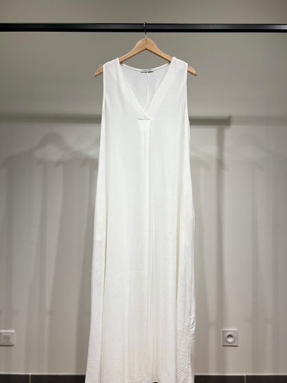 Robe Débardeur Maxi Col V Taille Élastique Au Dos