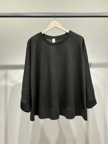 Sweat Large Col Rond Motif Floral En Relief