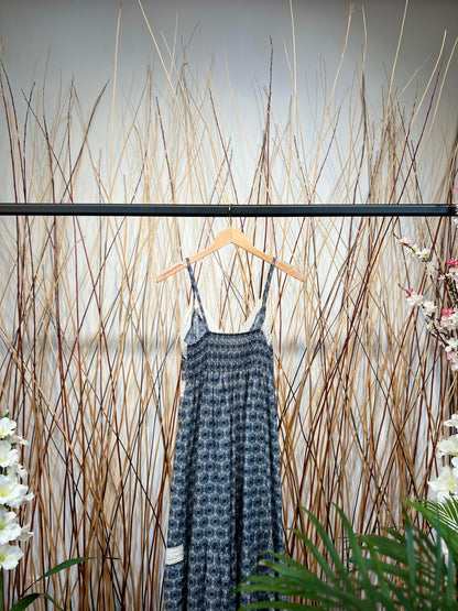 Robe D'Été Dentelle Motif Fleur Corde Décorative 100% Coton