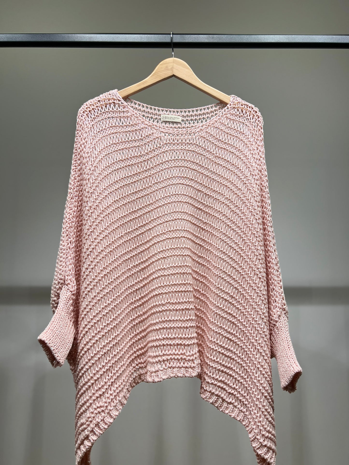Pull Maille Large Manche Chauve Souris Avec Lurex En Viscose
