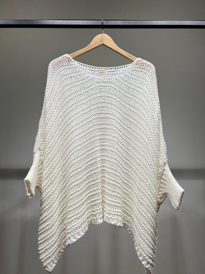 Pull Maille Large Manche Chauve Souris Avec Lurex En Viscose