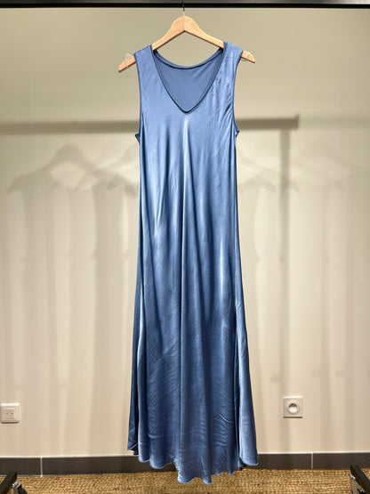 Robe Débardeur Longue Col V Satinée 100% Viscose