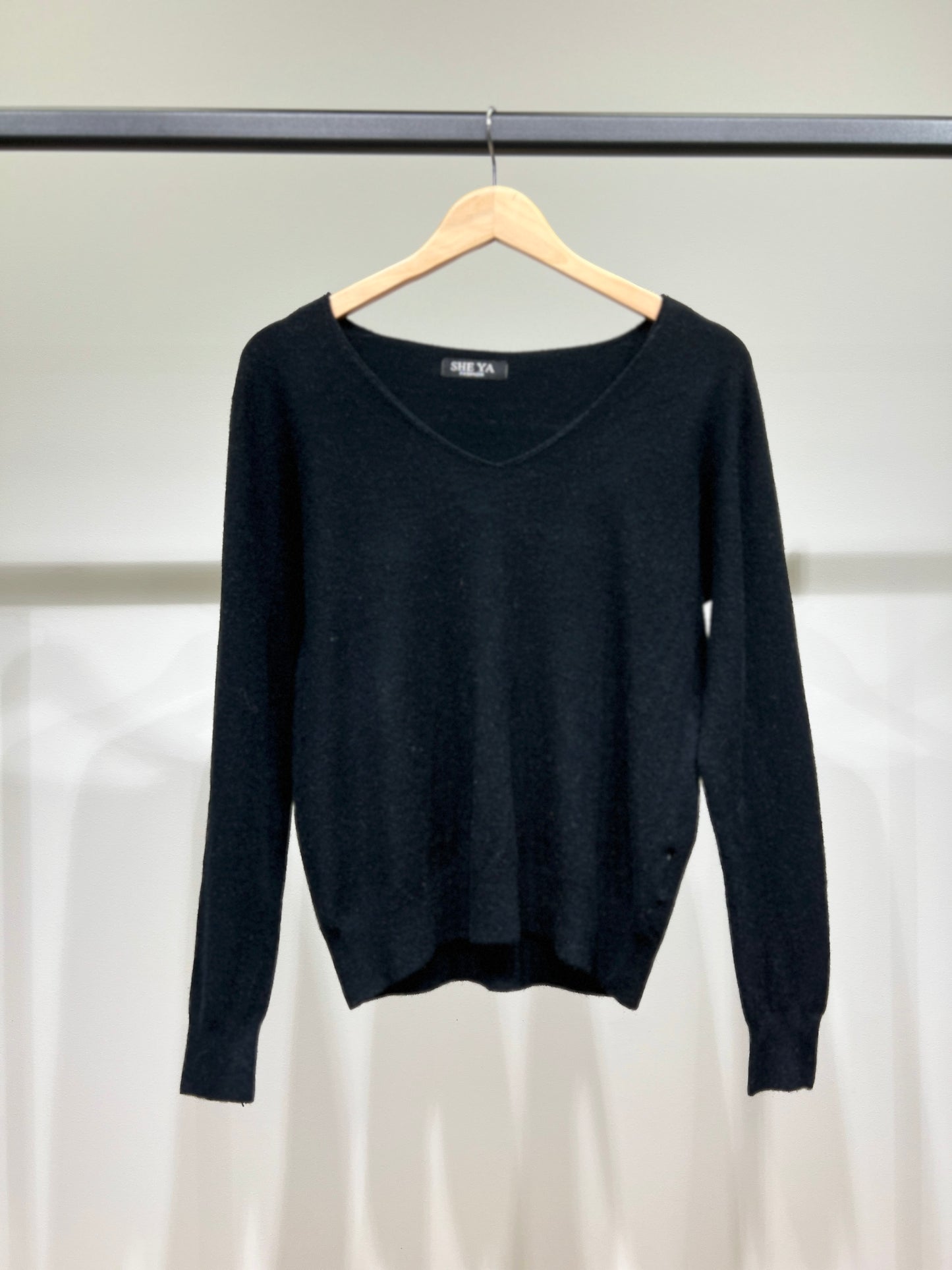 Sous-Pull Col V Avec Laine Nylon Taille Élastique