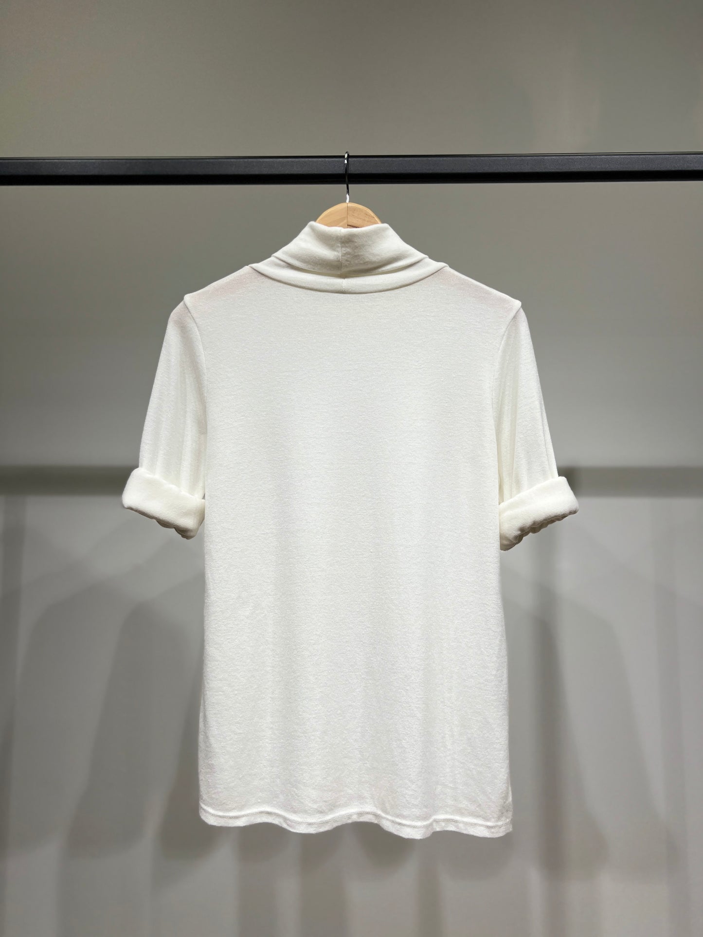 T-Shirt Confort Manche Longue Col Roulé 30% Laine 30% Angora