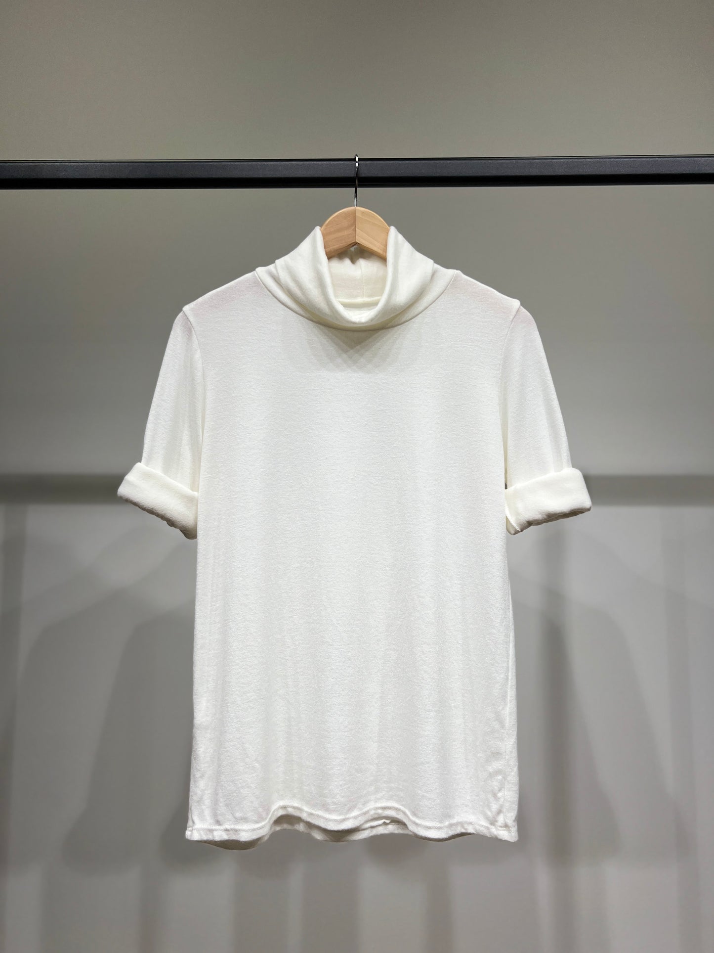 T-Shirt Confort Manche Longue Col Roulé 30% Laine 30% Angora