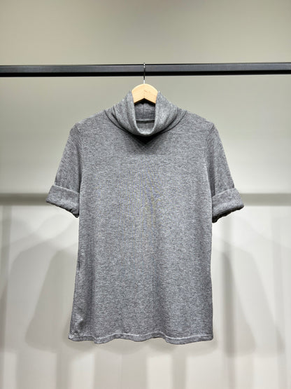 T-Shirt Confort Manche Longue Col Roulé 30% Laine 30% Angora