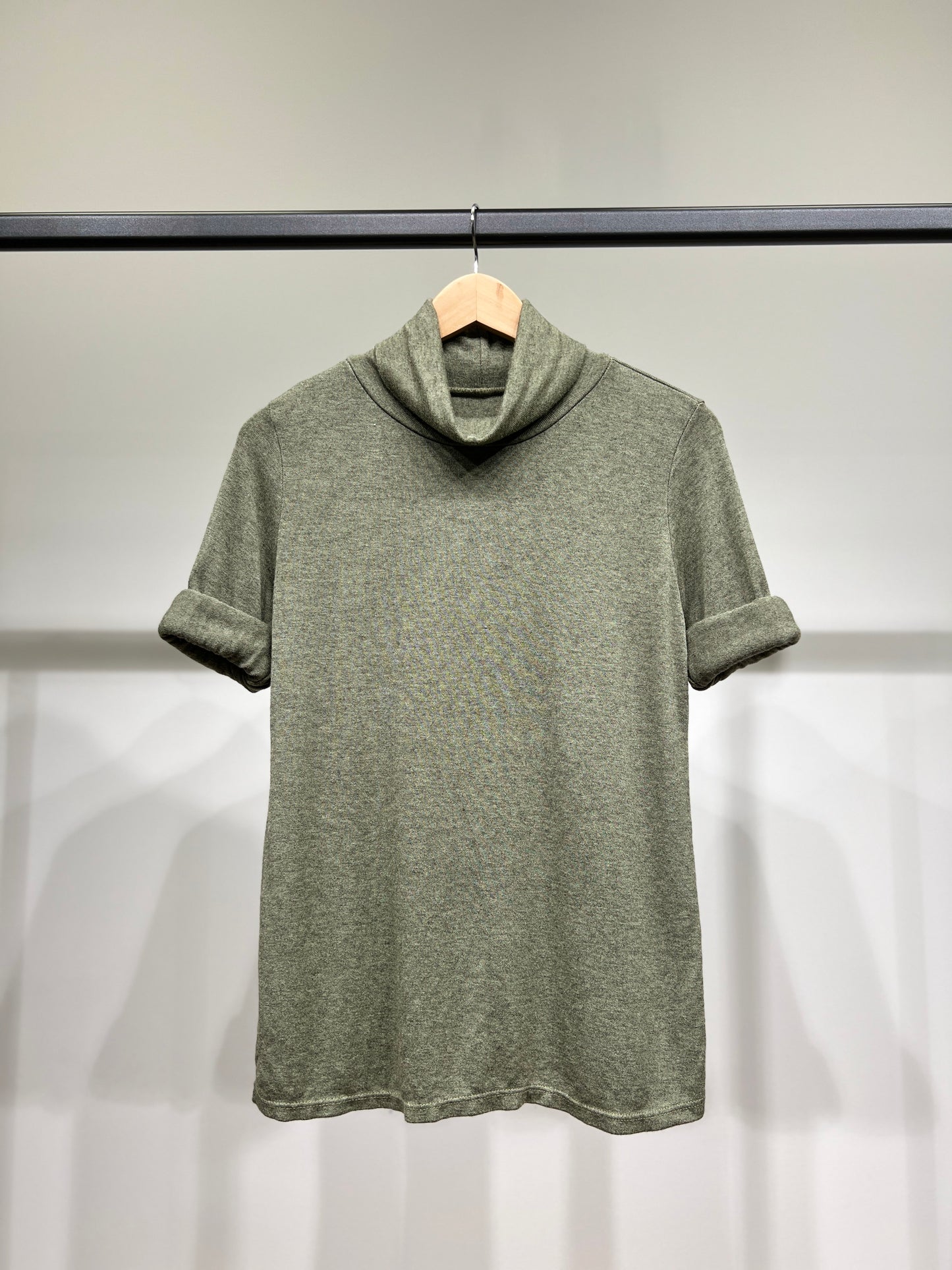 T-Shirt Confort Manche Longue Col Roulé 30% Laine 30% Angora