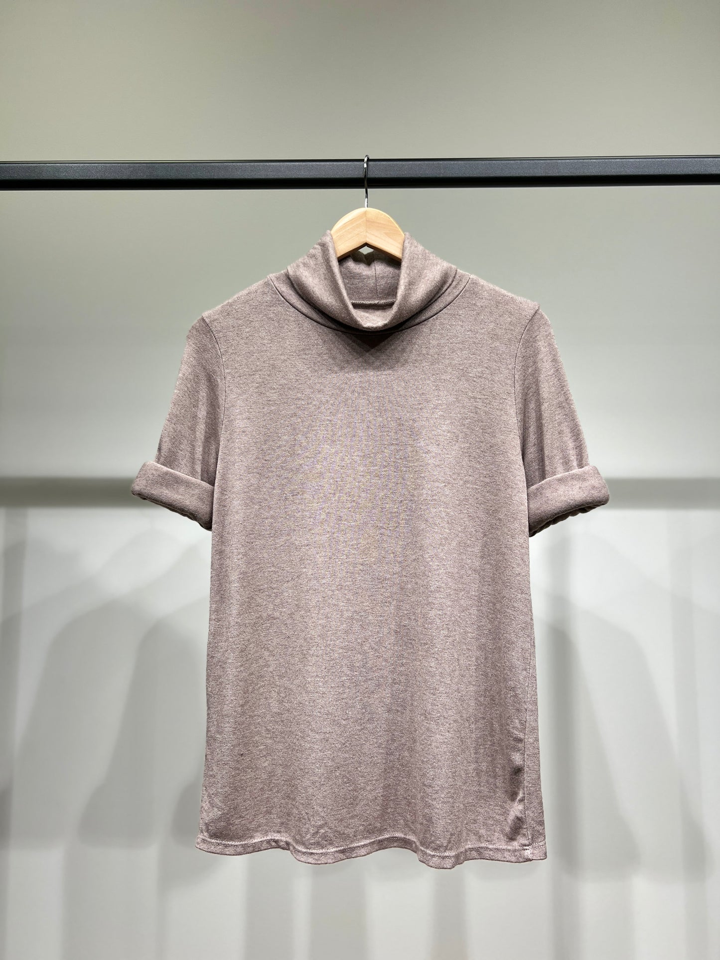 T-Shirt Confort Manche Longue Col Roulé 30% Laine 30% Angora