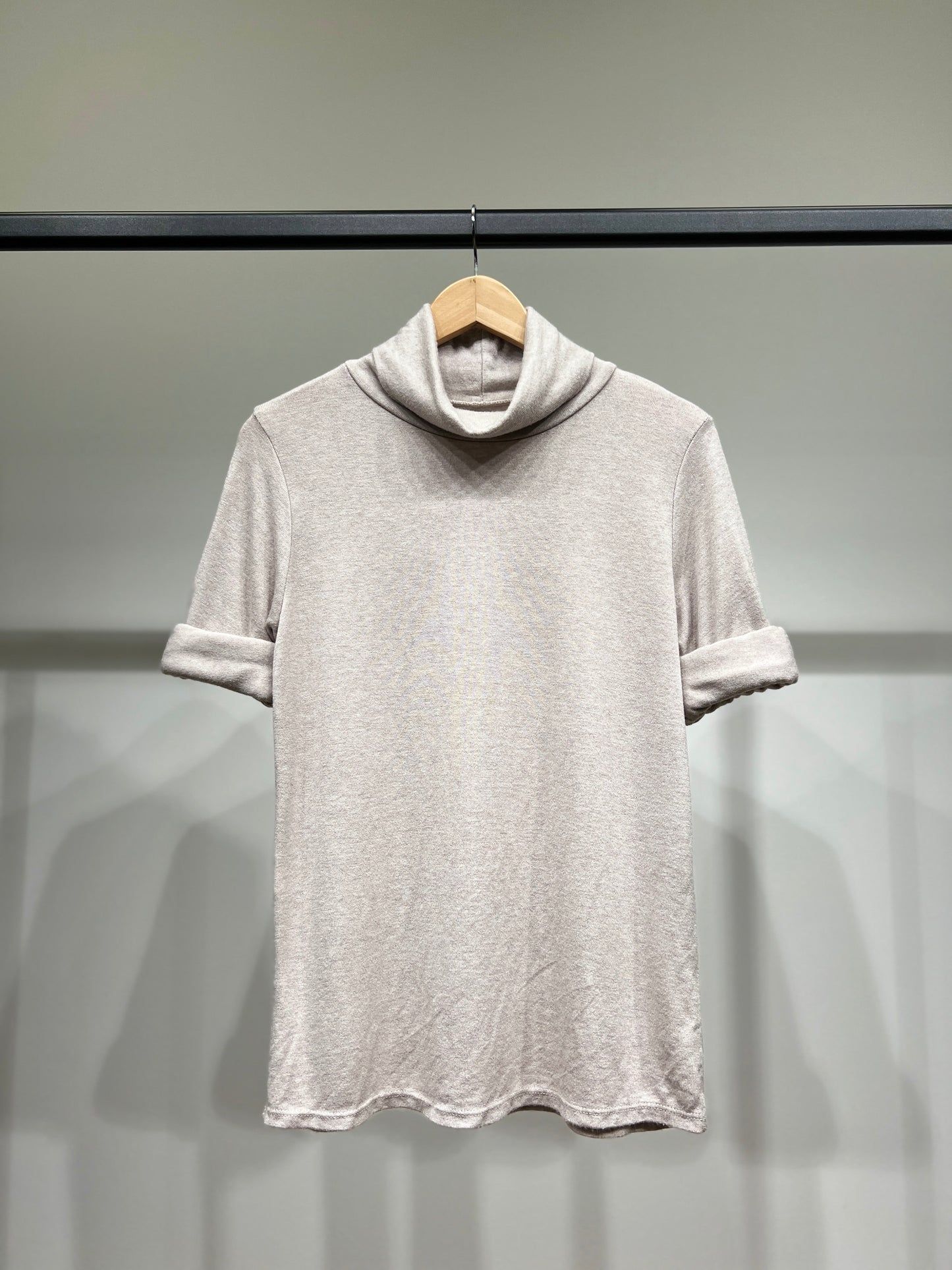 T-Shirt Confort Manche Longue Col Roulé 30% Laine 30% Angora