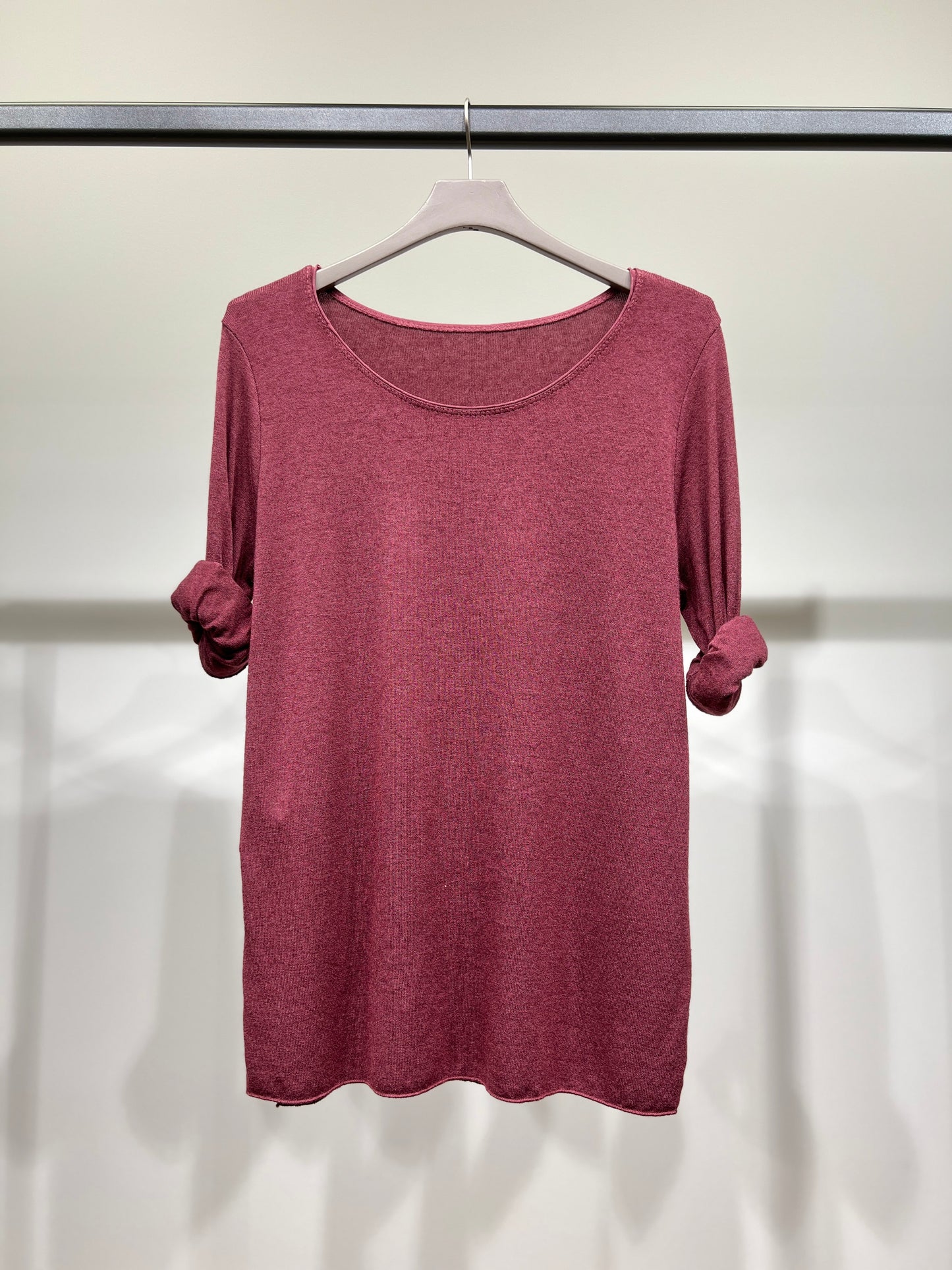 T-Shirt Manche Longue Col Rond 30% Laine 30% Angora