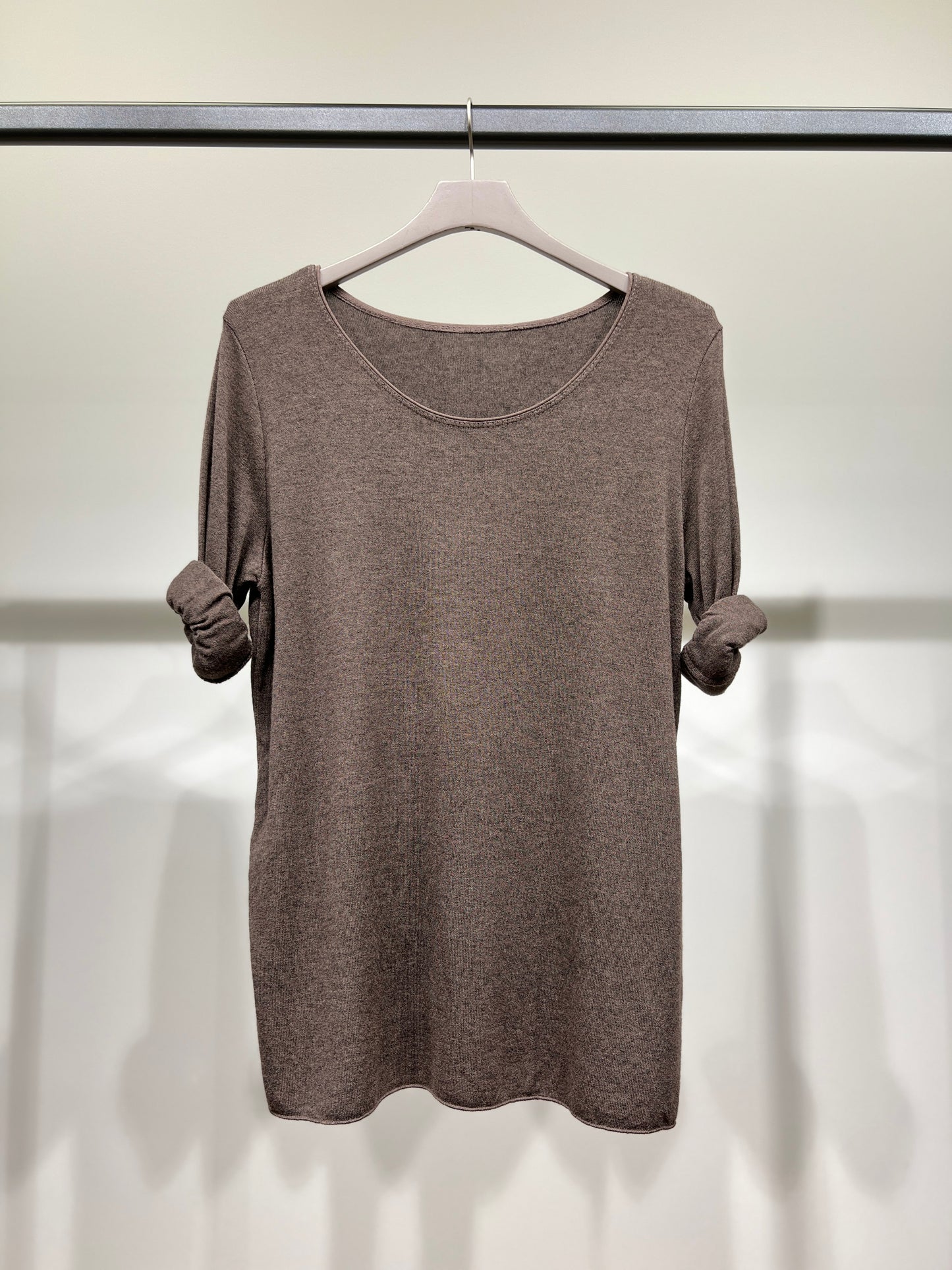 T-Shirt Manche Longue Col Rond 30% Laine 30% Angora