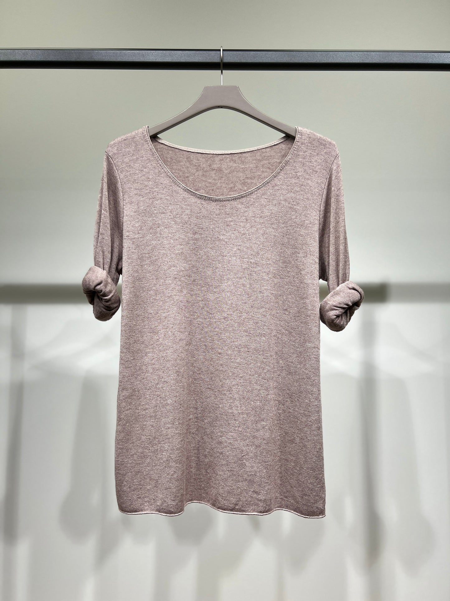 T-Shirt Manche Longue Col Rond 30% Laine 30% Angora