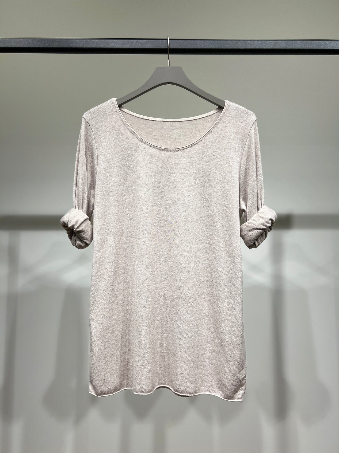 T-Shirt Manche Longue Col Rond 30% Laine 30% Angora