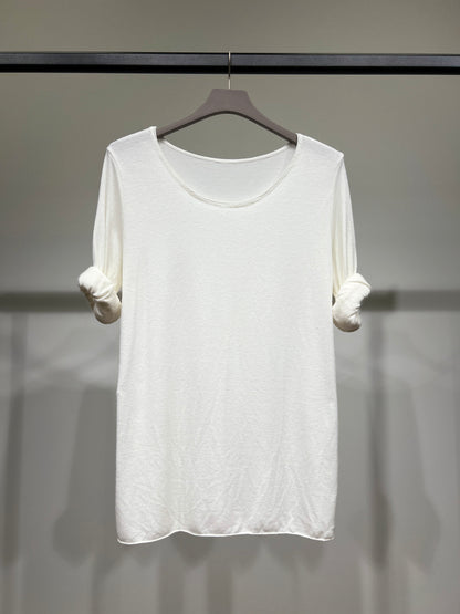 T-Shirt Manche Longue Col Rond 30% Laine 30% Angora