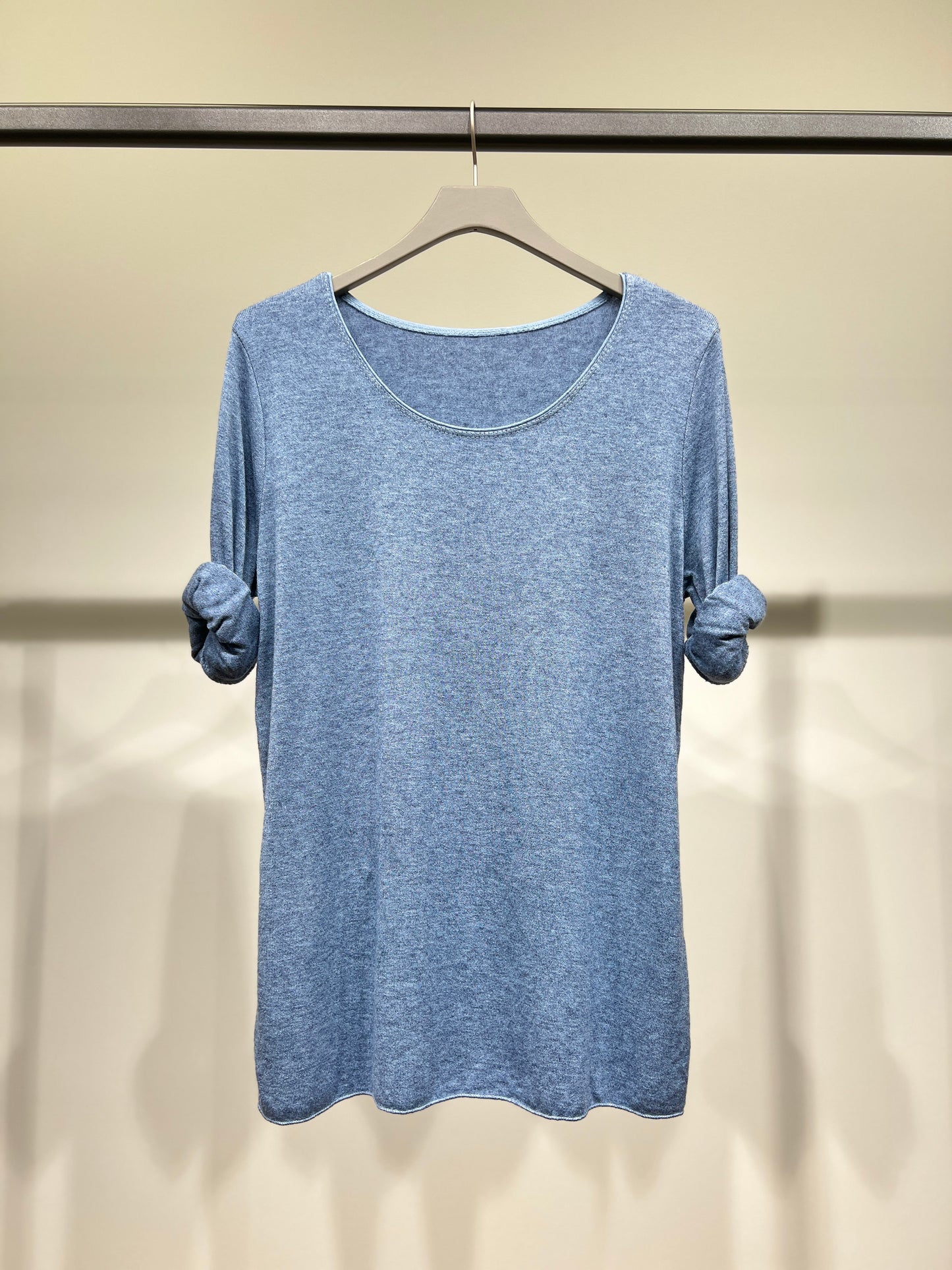 T-Shirt Manche Longue Col Rond 30% Laine 30% Angora