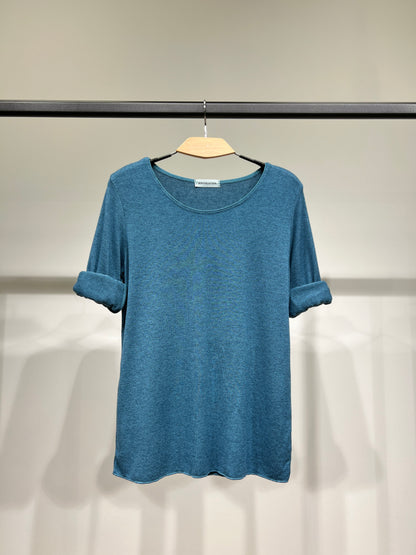 T-Shirt Manche Longue Col Rond 30% Laine 30% Angora