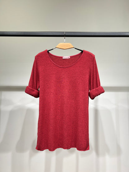 T-Shirt Manche Longue Col Rond 30% Laine 30% Angora