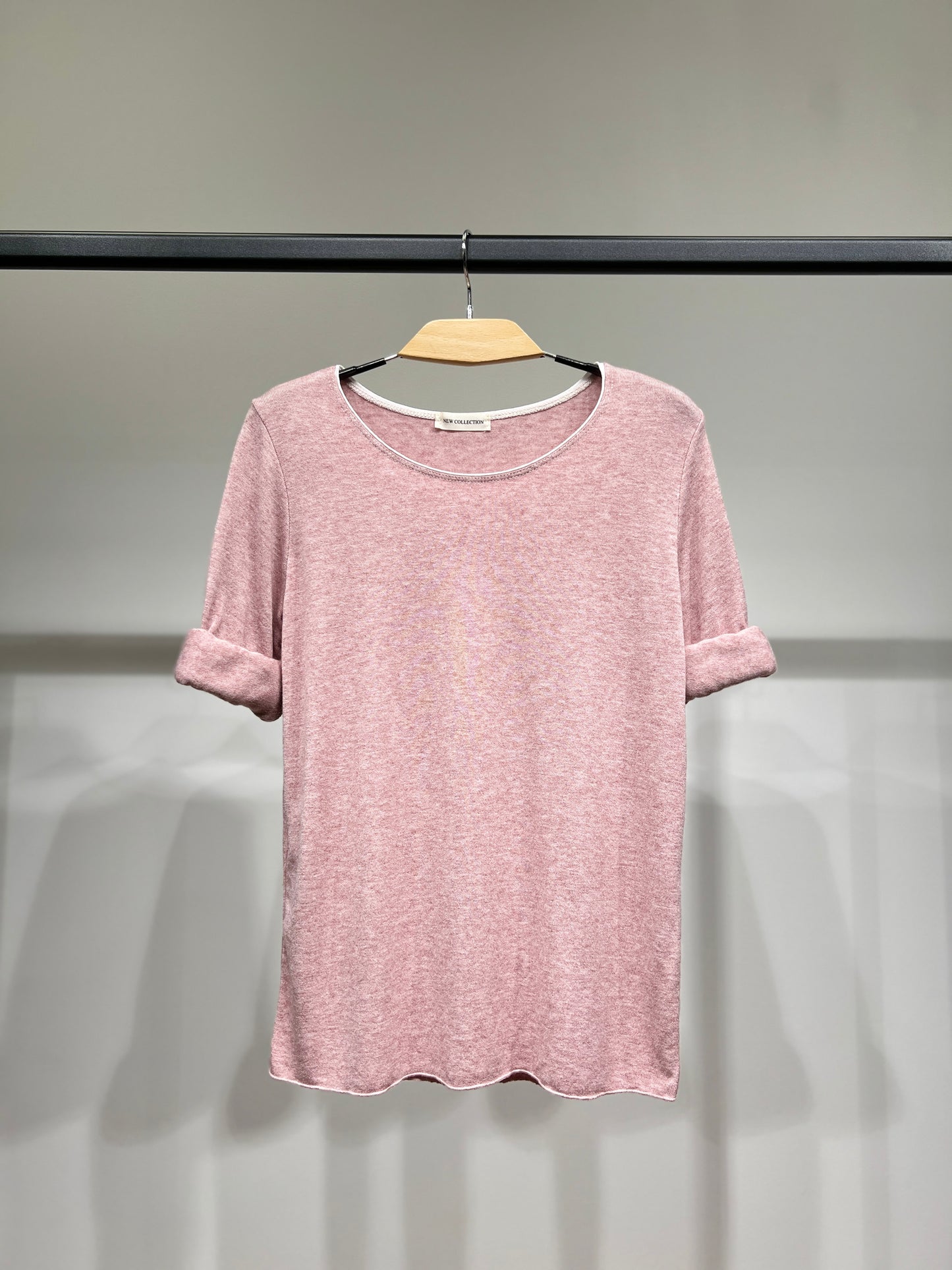 T-Shirt Manche Longue Col Rond 30% Laine 30% Angora