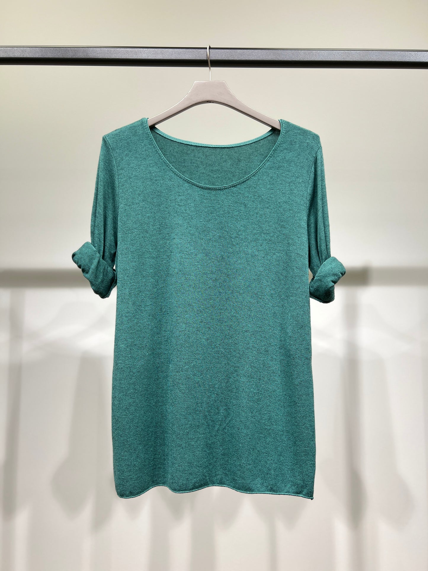 T-Shirt Manche Longue Col Rond 30% Laine 30% Angora