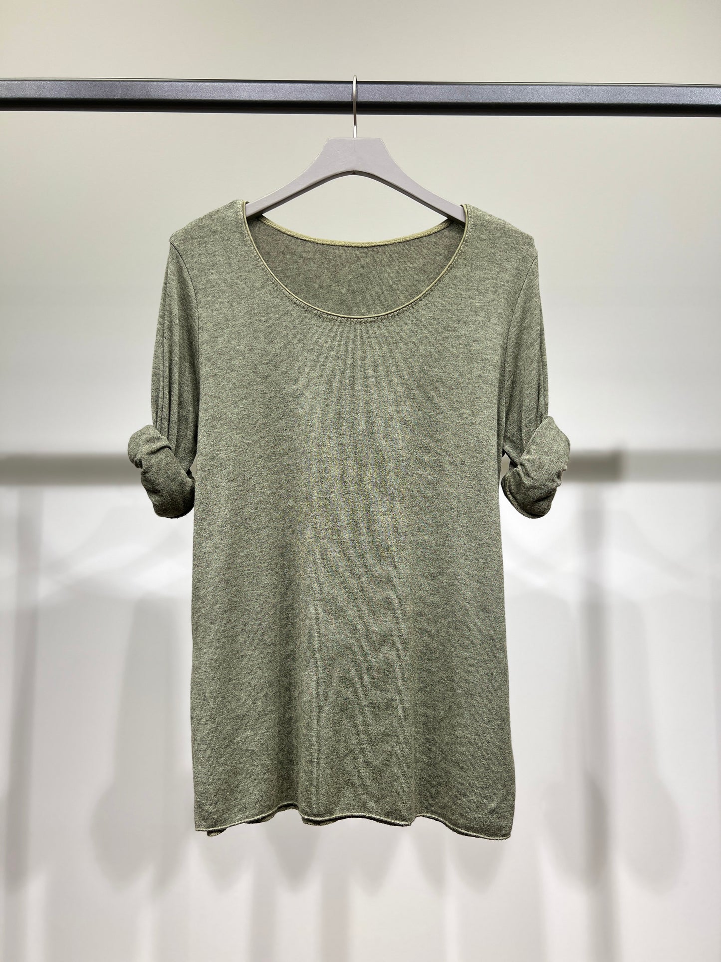 T-Shirt Manche Longue Col Rond 30% Laine 30% Angora