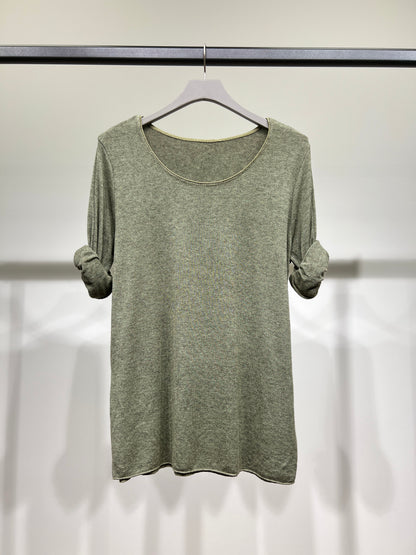 T-Shirt Manche Longue Col Rond 30% Laine 30% Angora